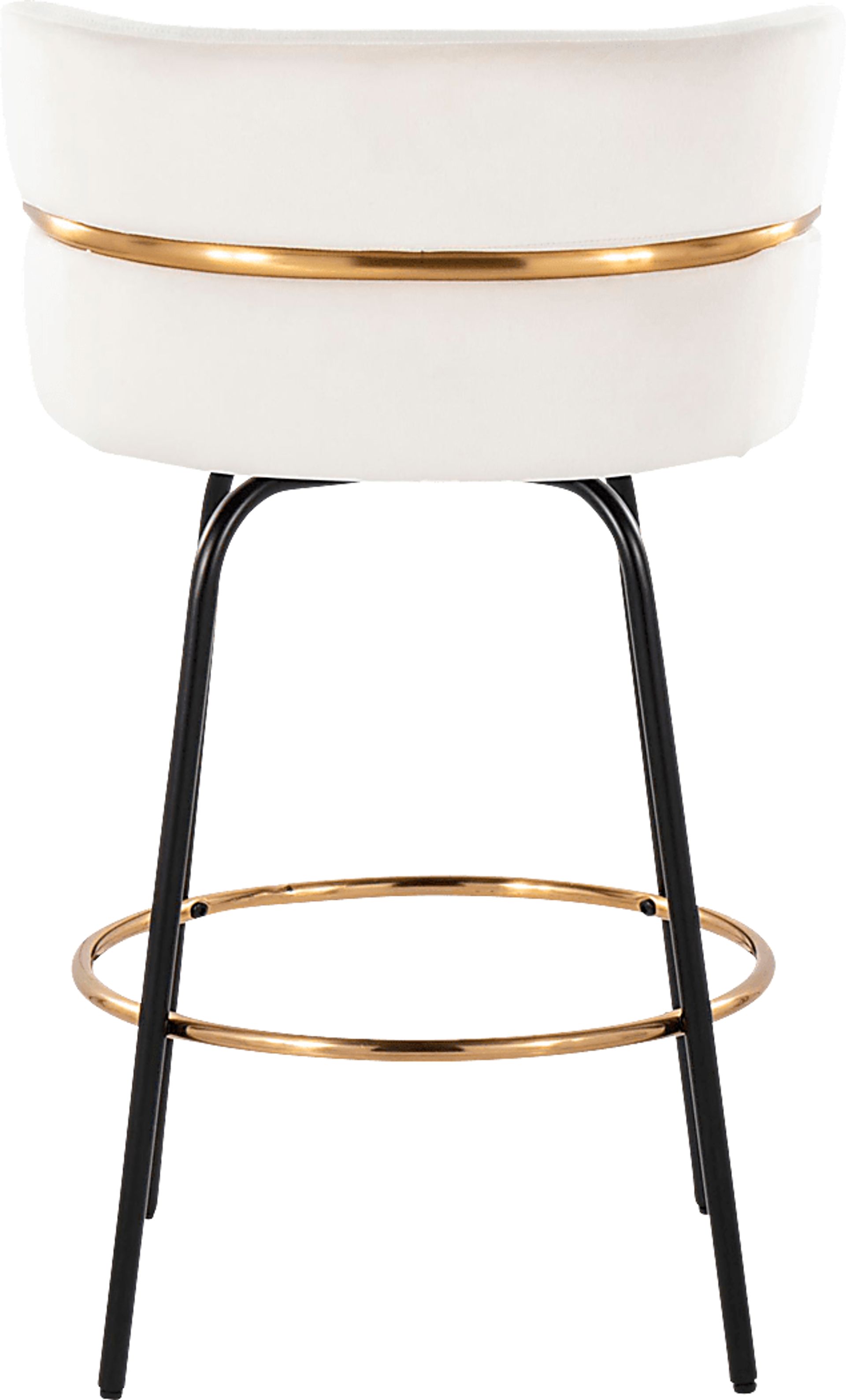 Percivale V Cream Swivel Barstool, Set of 2 - Image 10