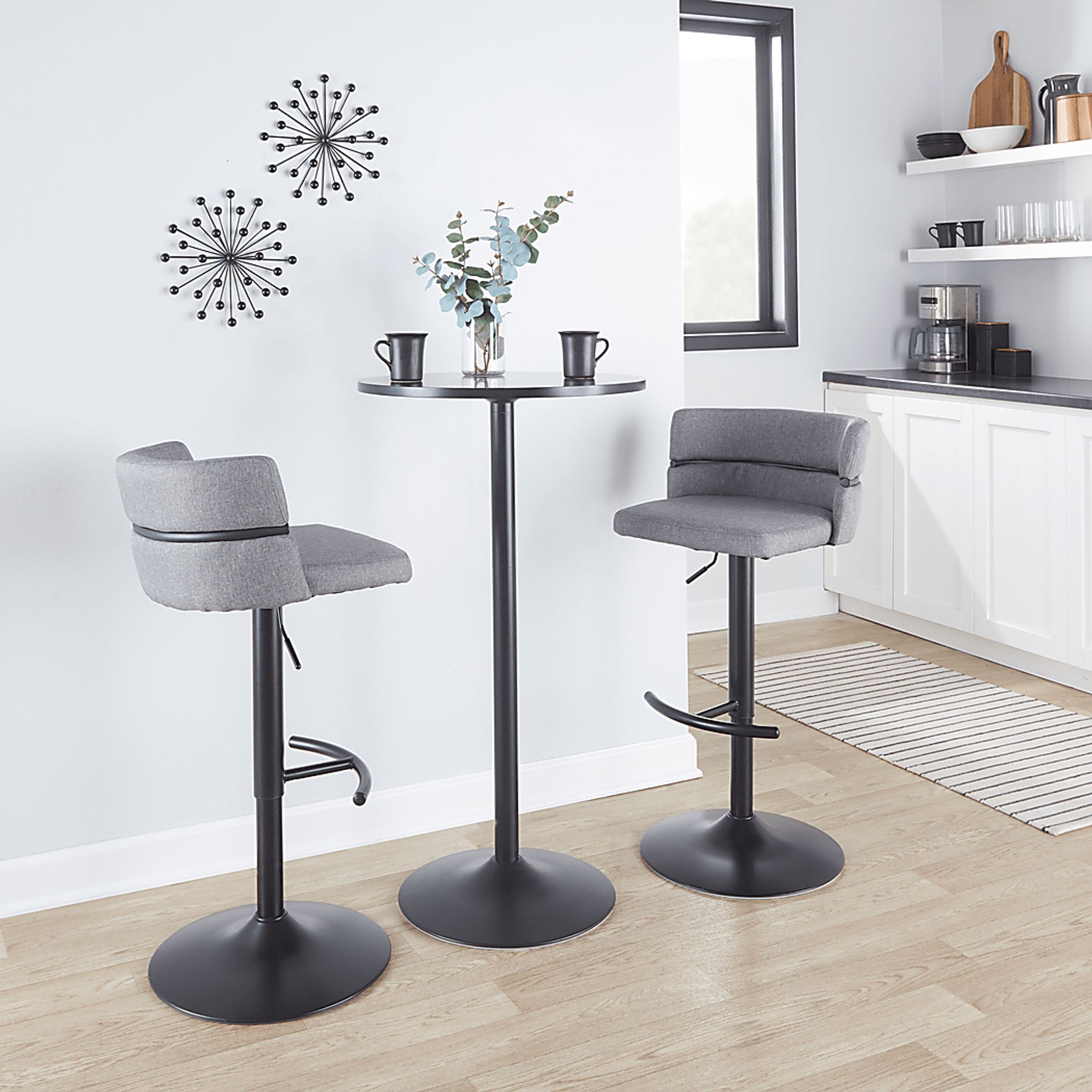 Percivale V Gray Adjustable Barstool, Set of 2 - Image 3