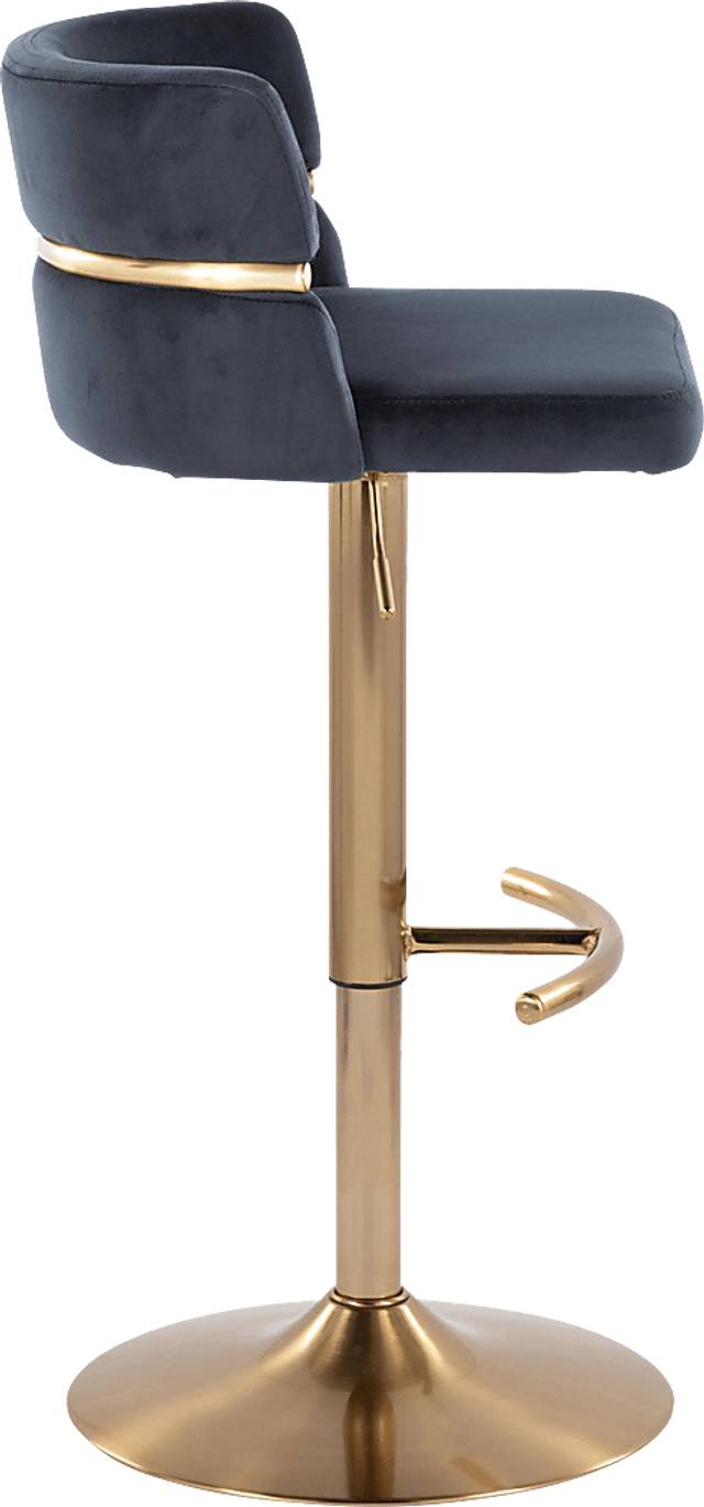 Percivale VI Black Adjustable Barstool, Set of 2 - Thumbnail - Image 4