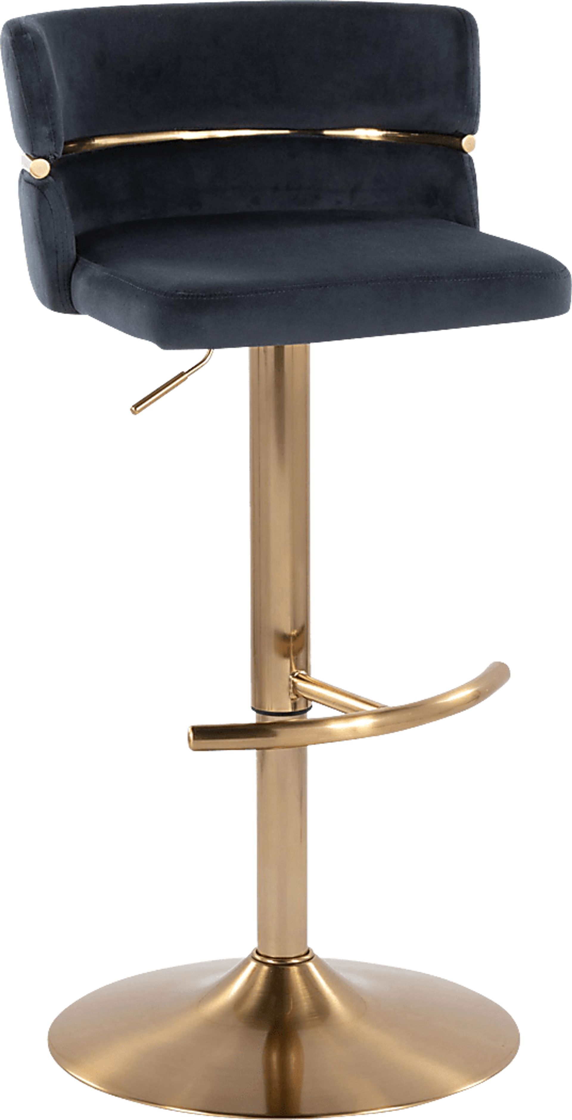 Percivale VI Black Adjustable Barstool, Set of 2 - Image 5