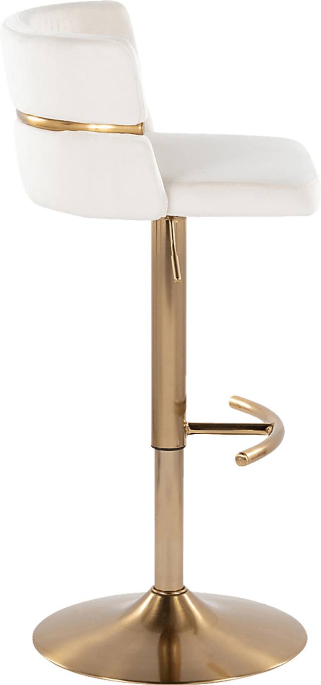Percivale VI Cream Adjustable Barstool, Set of 2 - Thumbnail - Image 4