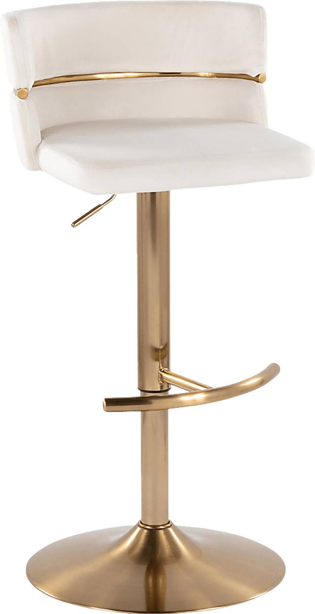 Percivale VI Cream Adjustable Barstool, Set of 2 - Thumbnail - Image 5