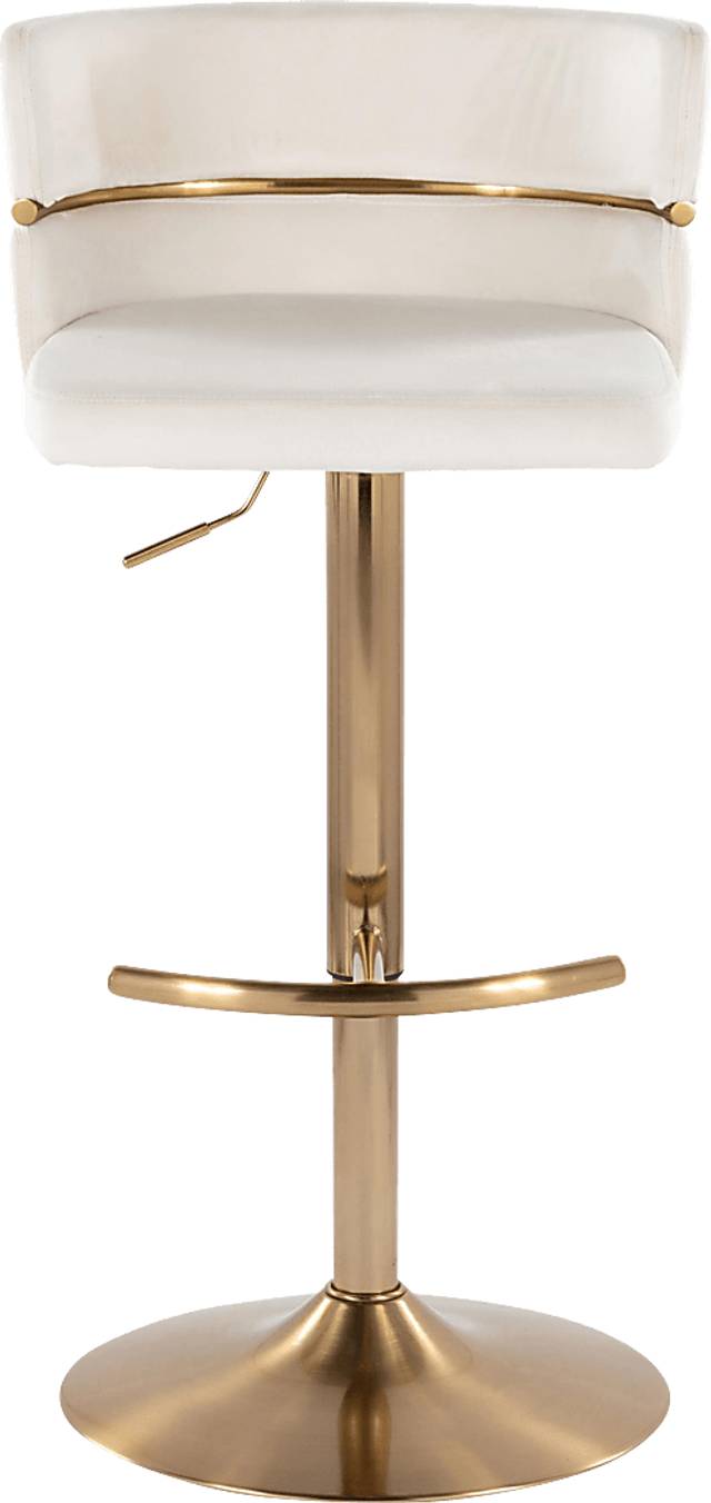 Percivale VI Cream Adjustable Barstool, Set of 2 - Thumbnail - Image 6