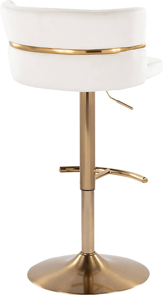 Percivale VI Cream Adjustable Barstool, Set of 2 - Thumbnail - Image 8