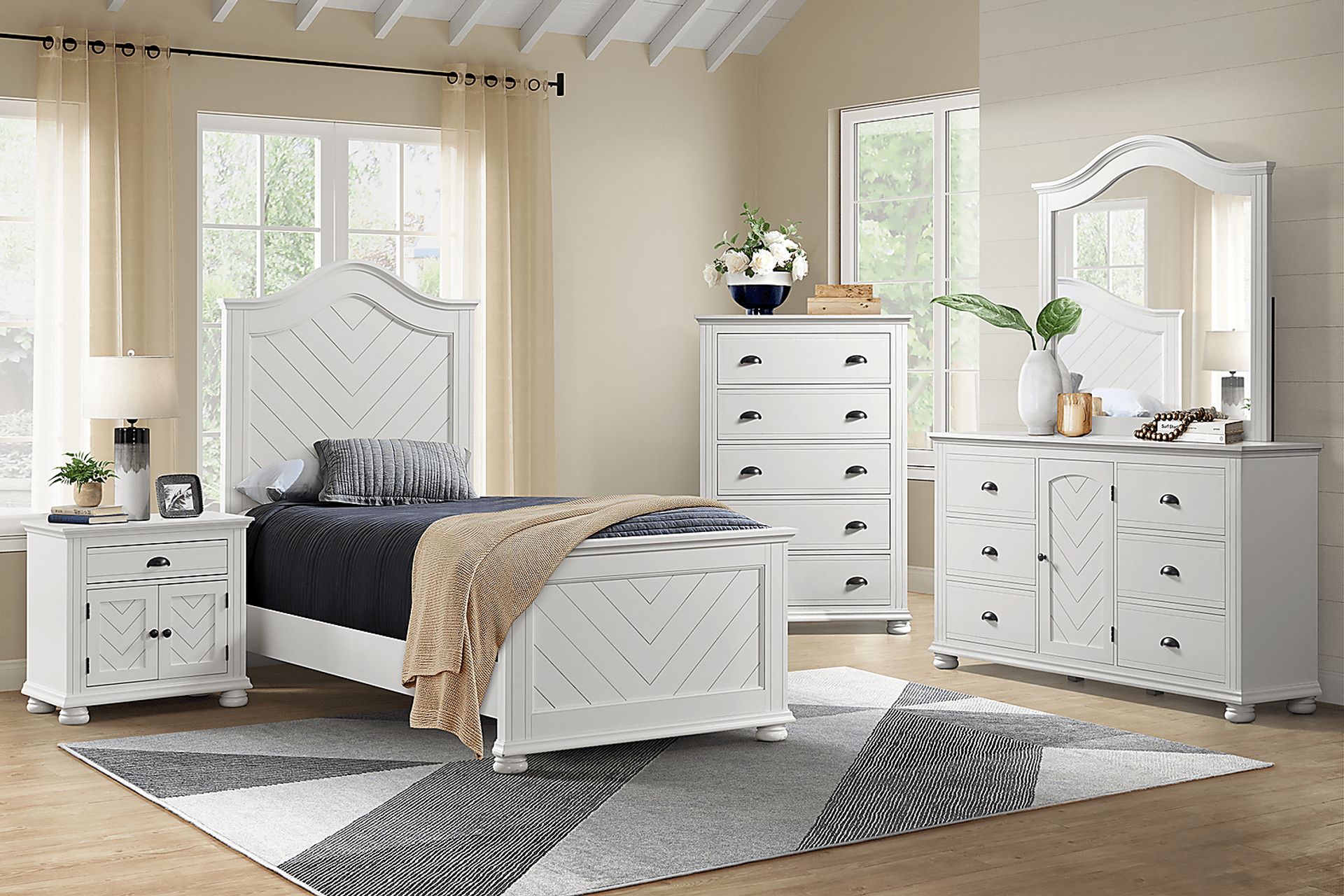 Pere White Nightstand - Image 2