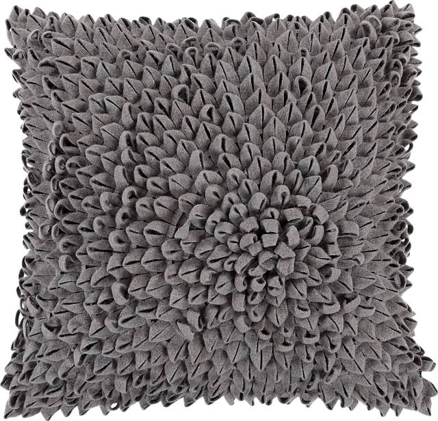 Perfect Petal Charcoal Accent Pillow - Thumbnail - Image 1