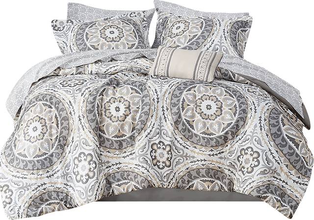 Periston Taupe 9 Pc California King Comforter Set - Thumbnail - Image 2