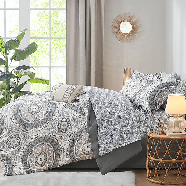 Periston Taupe 9 Pc California King Comforter Set - Thumbnail - Image 21