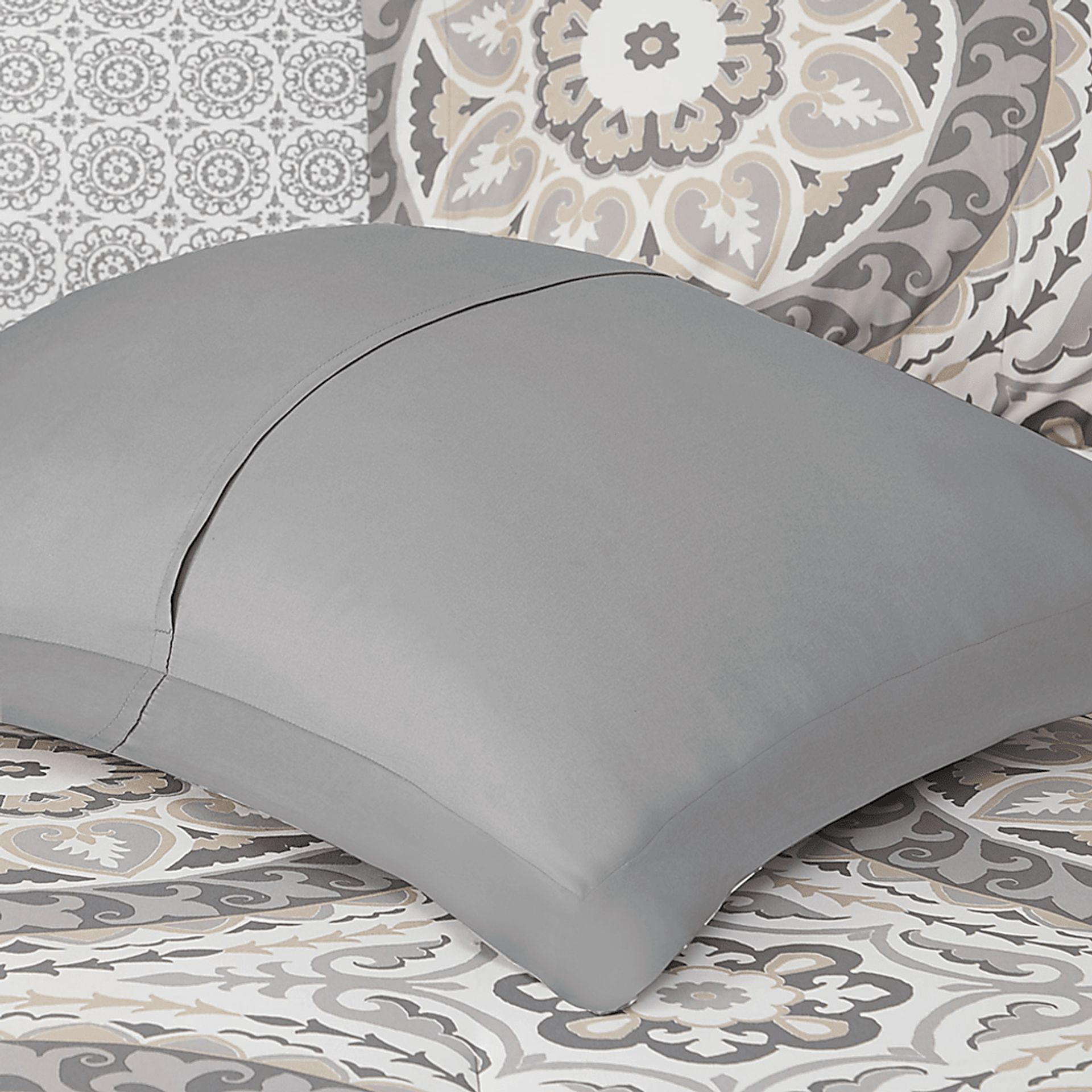 Periston Taupe 9 Pc Full Comforter Set - Image 13