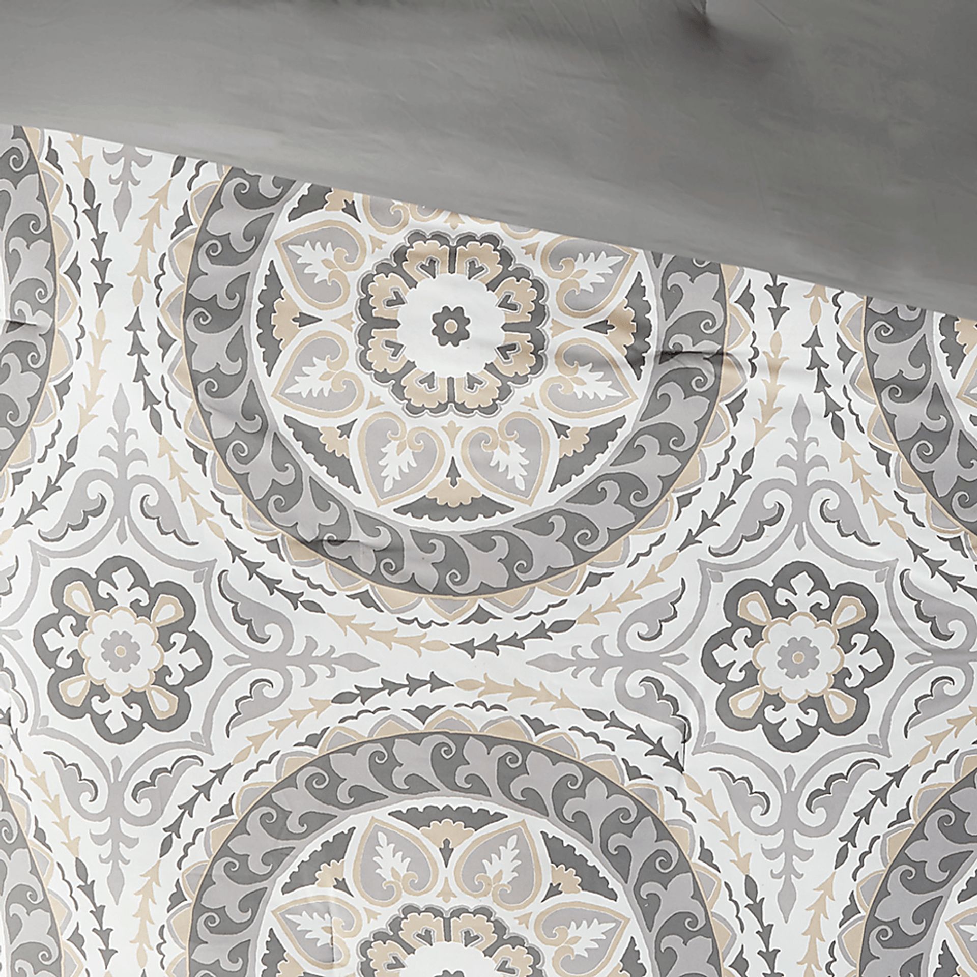 Periston Taupe 9 Pc Full Comforter Set - Image 15