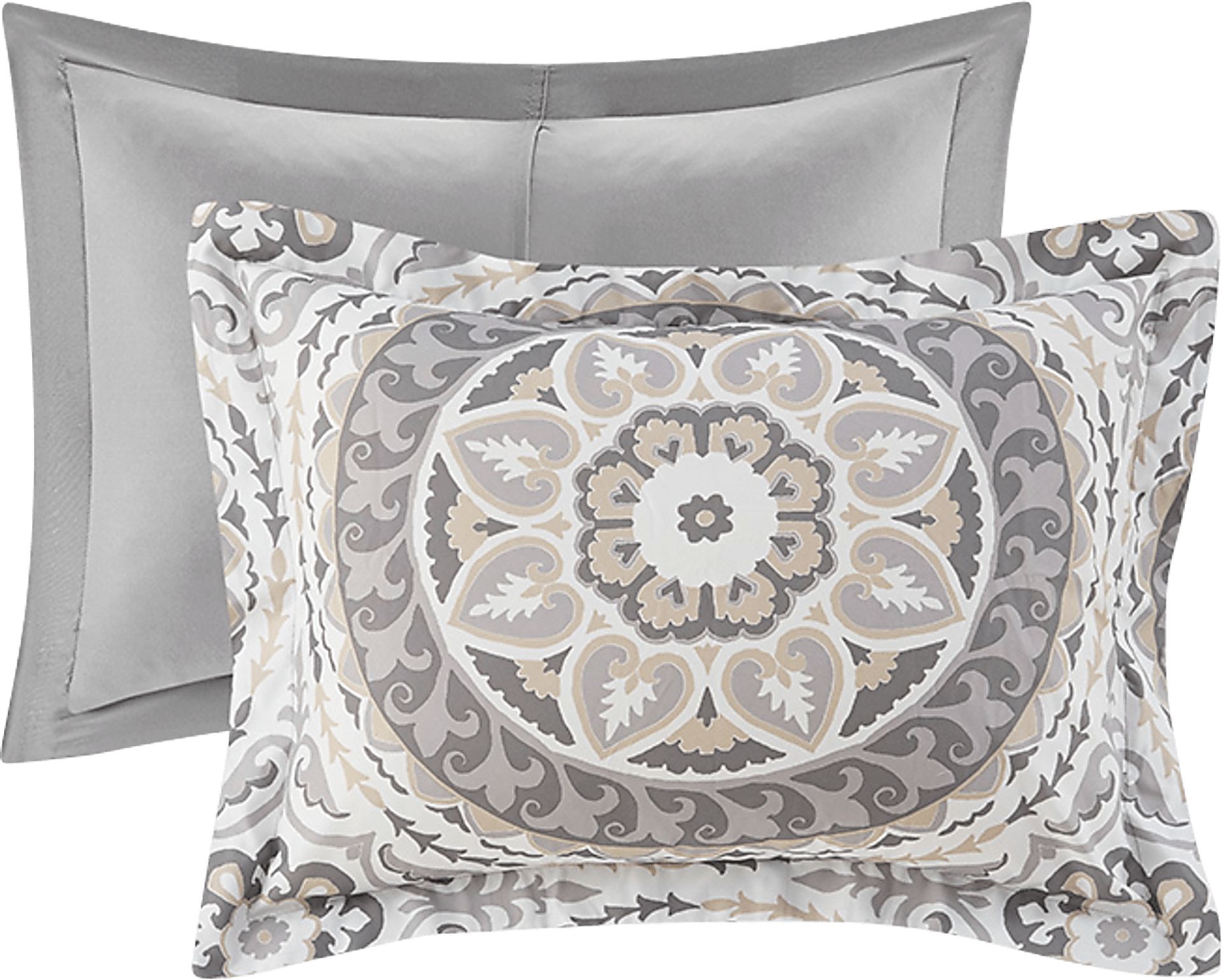 Periston Taupe 9 Pc Full Comforter Set - Image 4