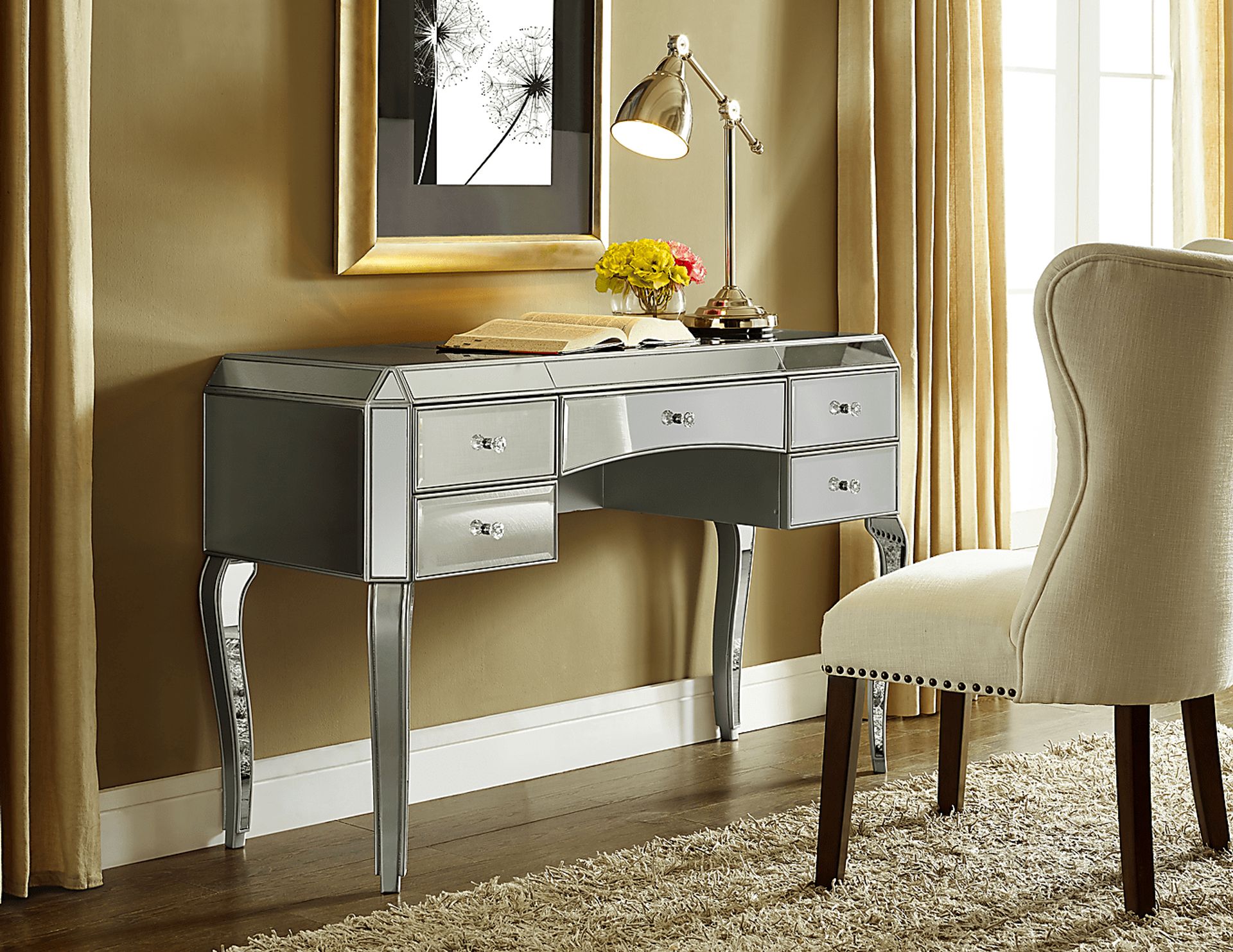 Perla Silver Desk - Image 4