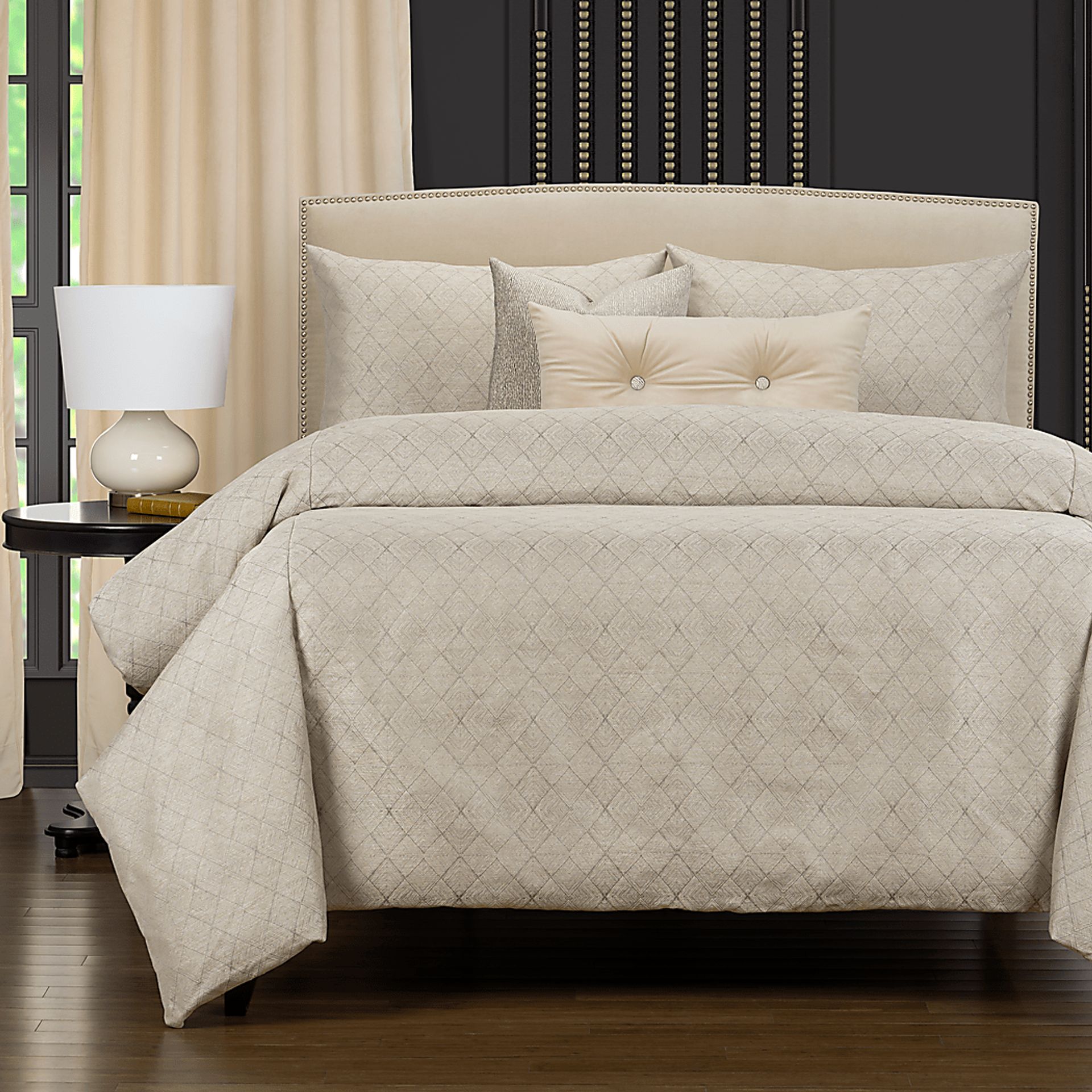 Perlow Silver 6pc Queen Duvet Cover Set - Image 2