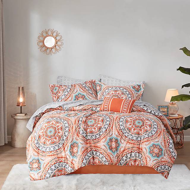 Perrault Coral Twin Comforter Set - Thumbnail - Image 18