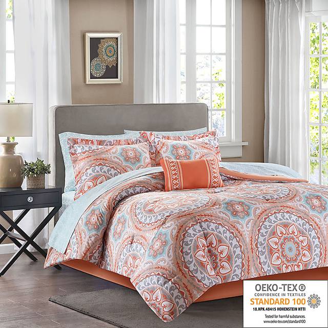 Perrault Coral Twin Comforter Set - Thumbnail - Image 22