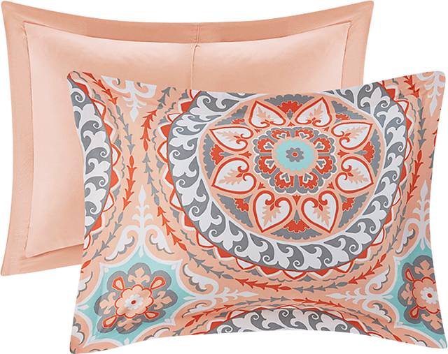 Perrault Coral Twin Comforter Set - Thumbnail - Image 4