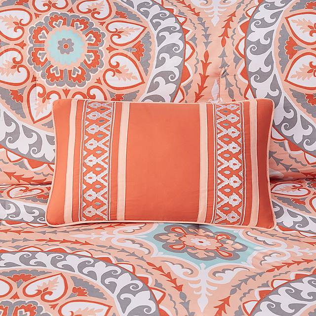 Perrault Coral Twin Comforter Set - Thumbnail - Image 9