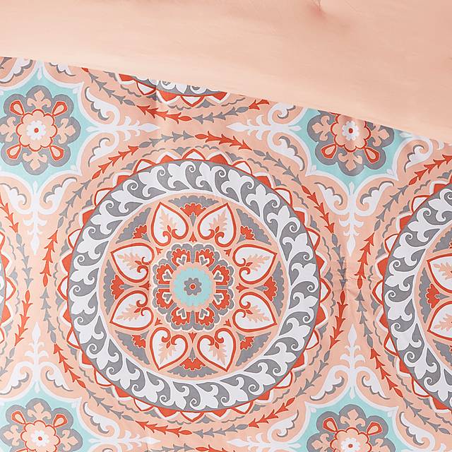 Perrault Coral Twin Comforter Set - Thumbnail - Image 10