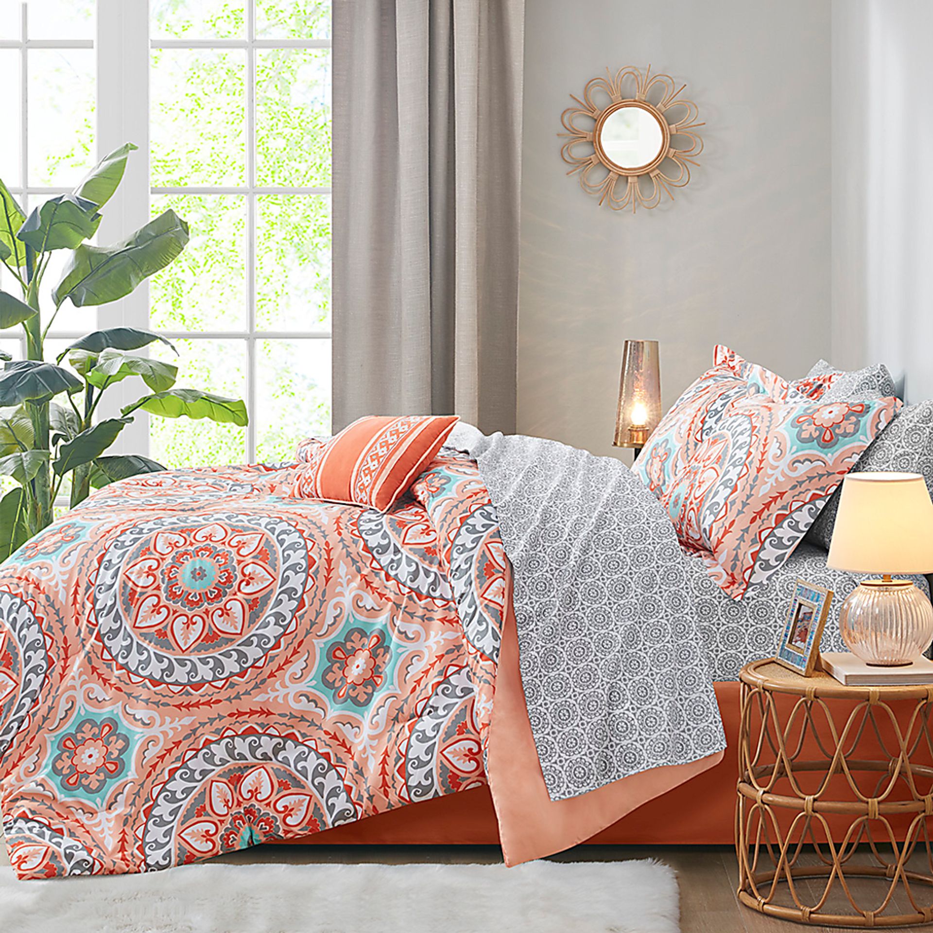 Perrault Coral 9 Pc California King Comforter Set - Image 20
