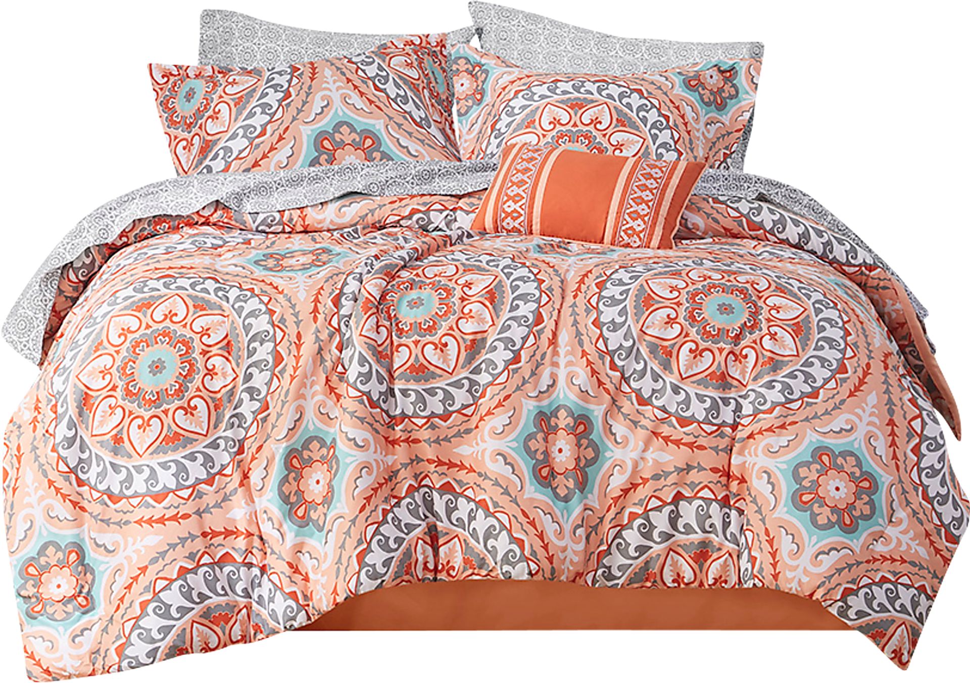 Perrault Coral 9 Pc California King Comforter Set - Image 2