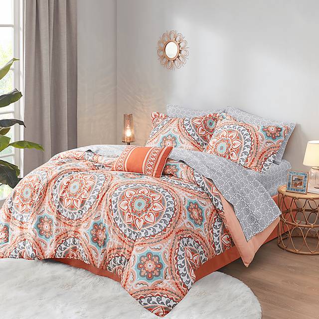 Perrault Coral 9 Pc California King Comforter Set - Thumbnail - Image 1
