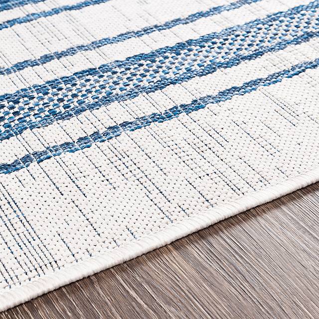 Perris Dark Blue 7'10 x 10'2 Indoor/Outdoor Rug - Thumbnail - Image 4