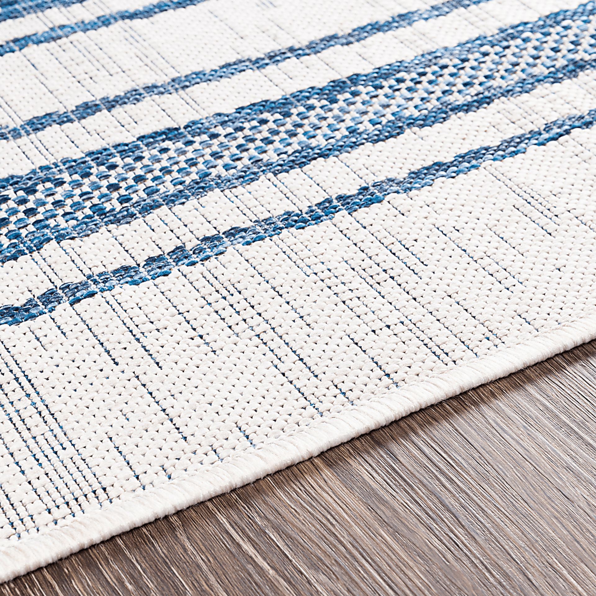 Perris Dark Blue 7'10 x 10'2 Indoor/Outdoor Rug - Image 4