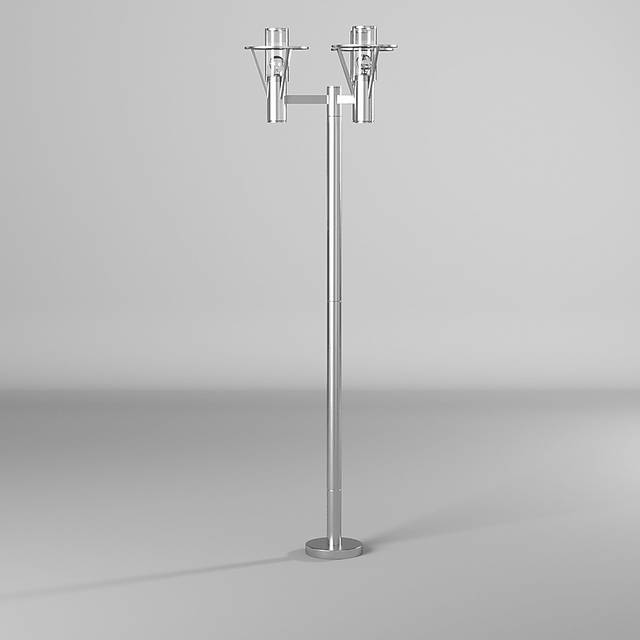 Perrott Bend Silver Outdoor 3 Light Floor Lamp - Thumbnail - Image 11