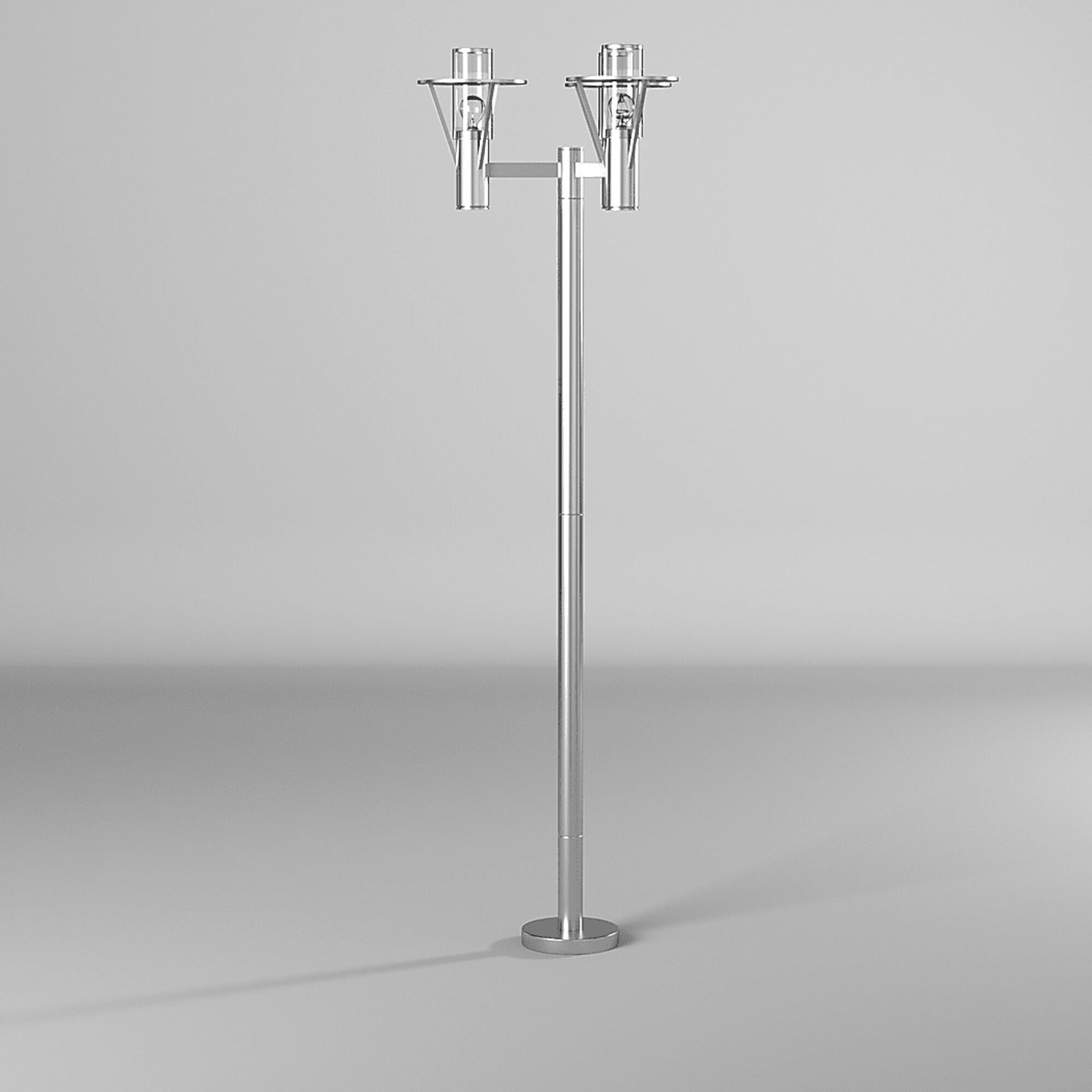 Perrott Bend Silver Outdoor 3 Light Floor Lamp - Image 11