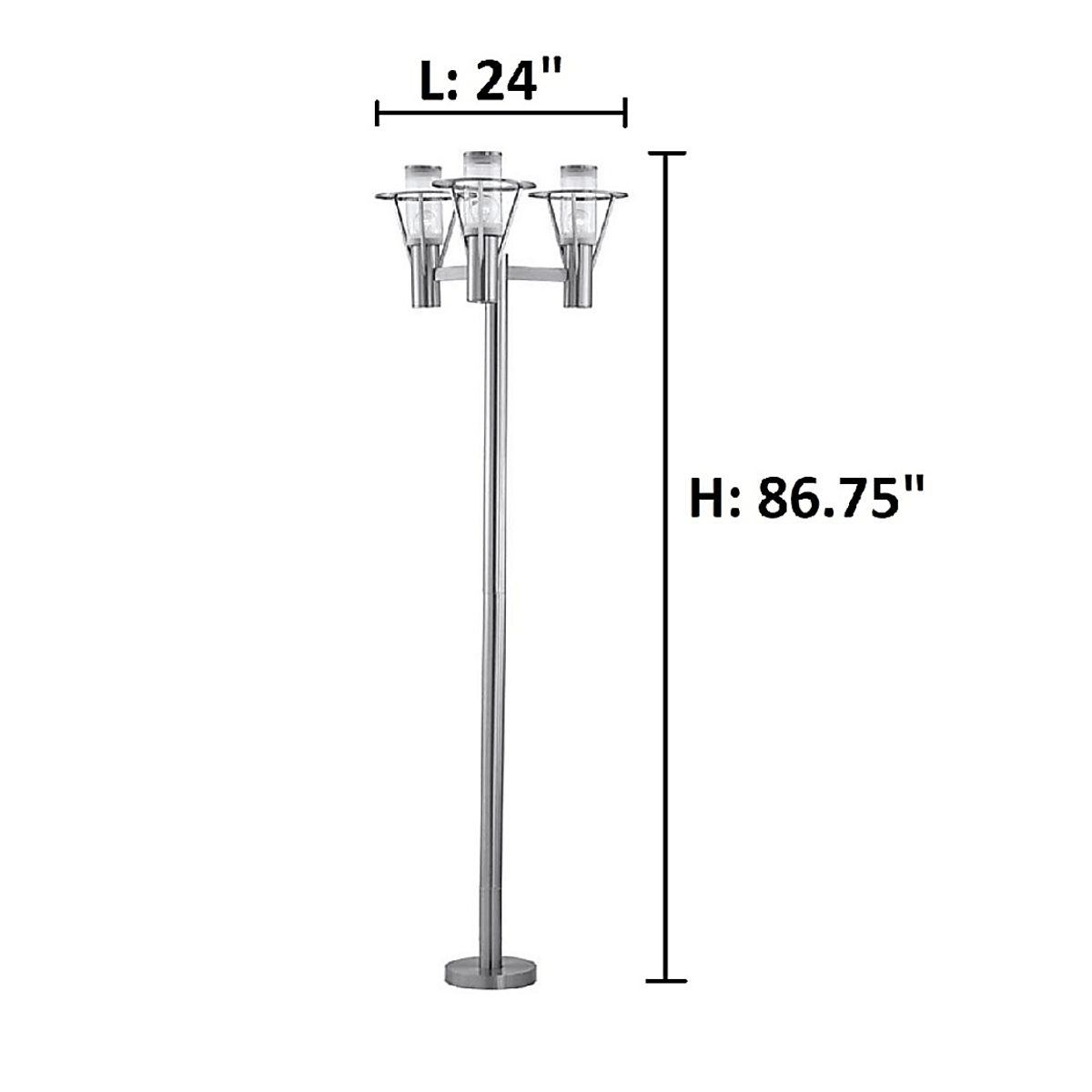Perrott Bend Silver Gray Outdoor Lamp | Rooms to Go