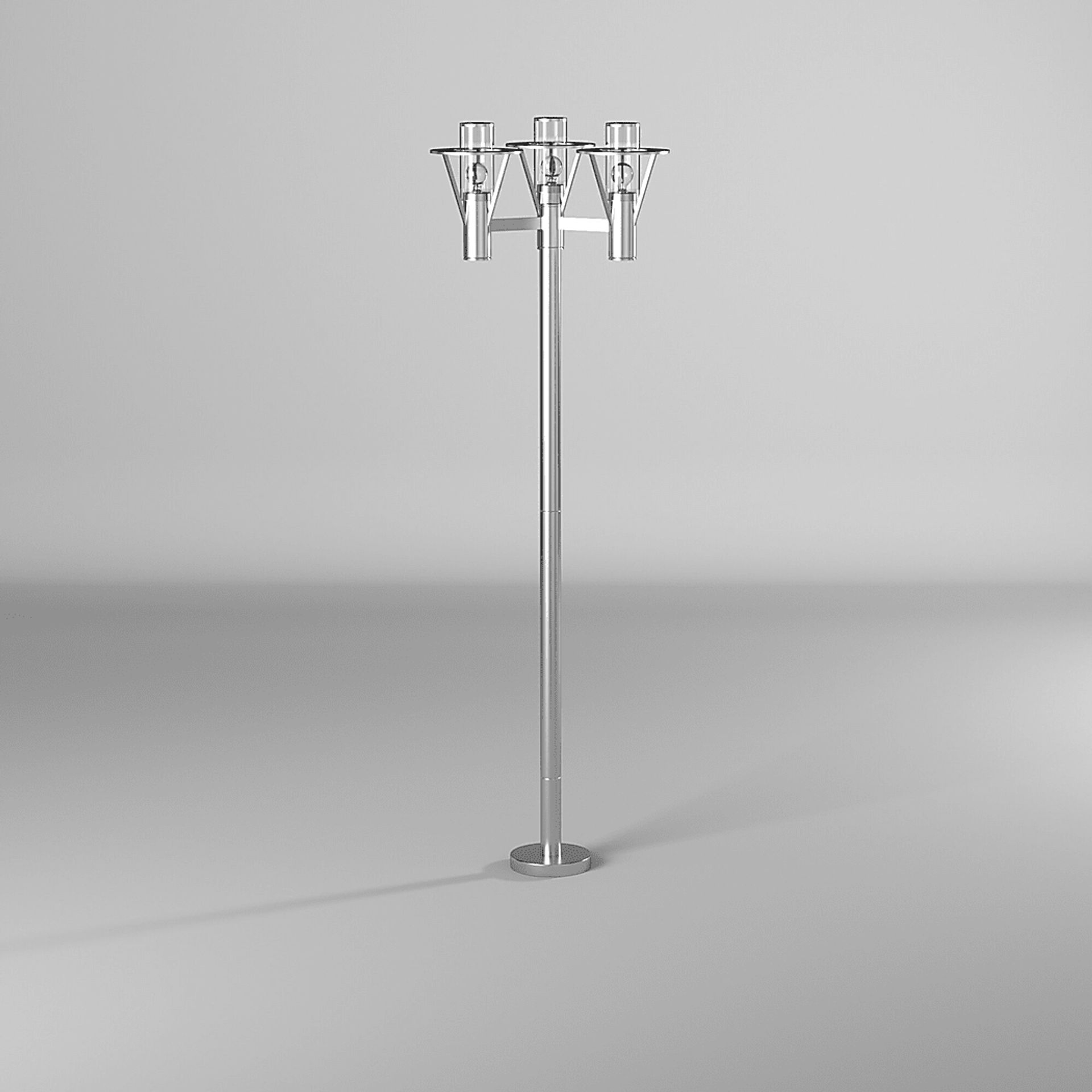 Perrott Bend Silver Outdoor 3 Light Floor Lamp - Image 9