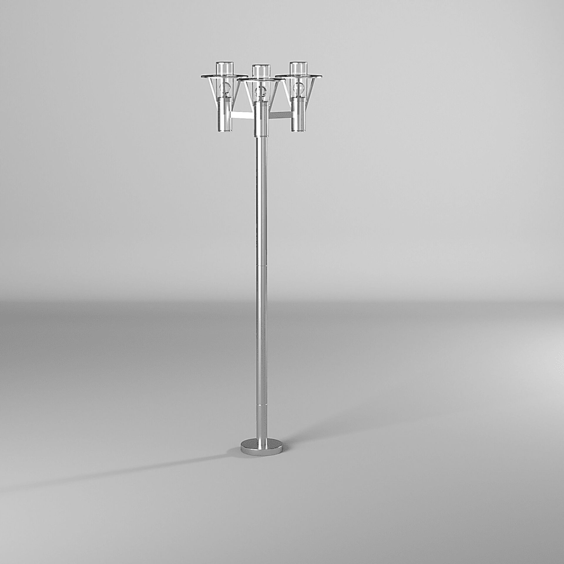 Perrott Bend Silver Outdoor 3 Light Floor Lamp - Image 10