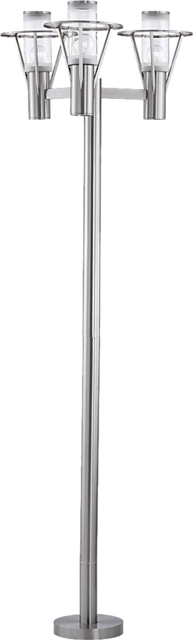 Perrott Bend Silver Outdoor 3 Light Floor Lamp - Thumbnail - Image 1