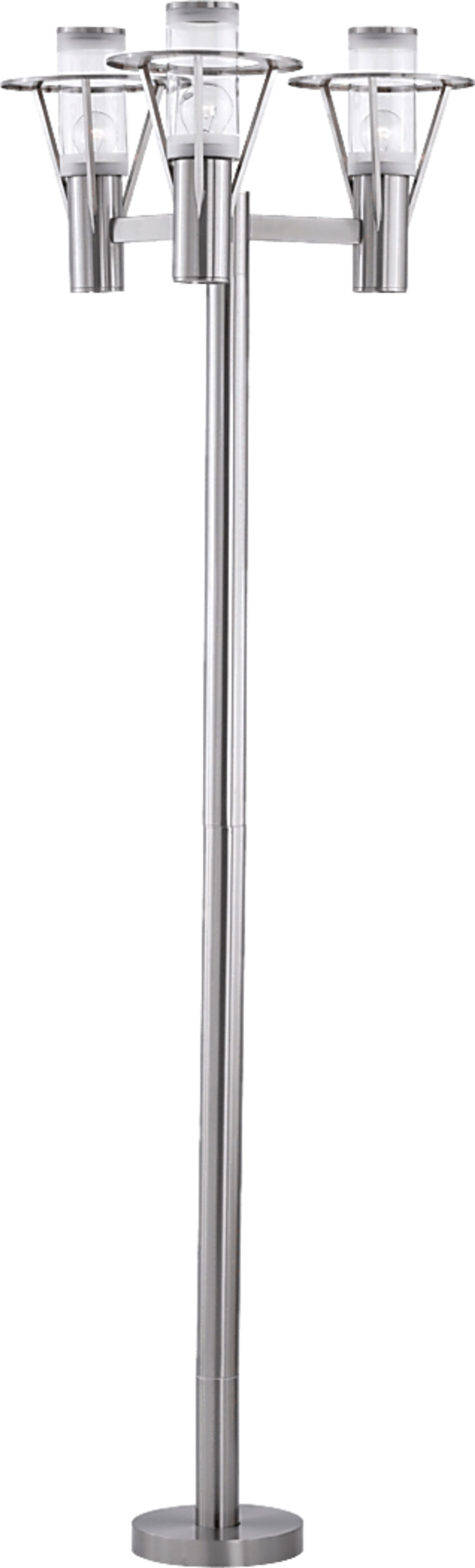 Perrott Bend Silver Outdoor 3 Light Floor Lamp - Image 1