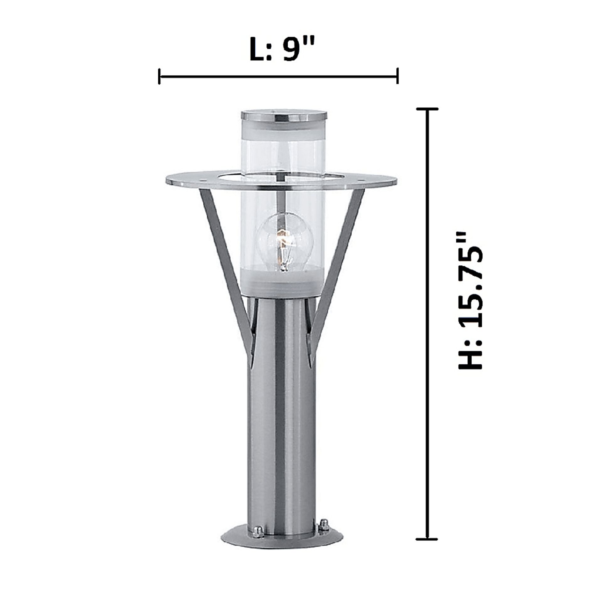 Perrott Bend Silver Outdoor Lamp - Image 2