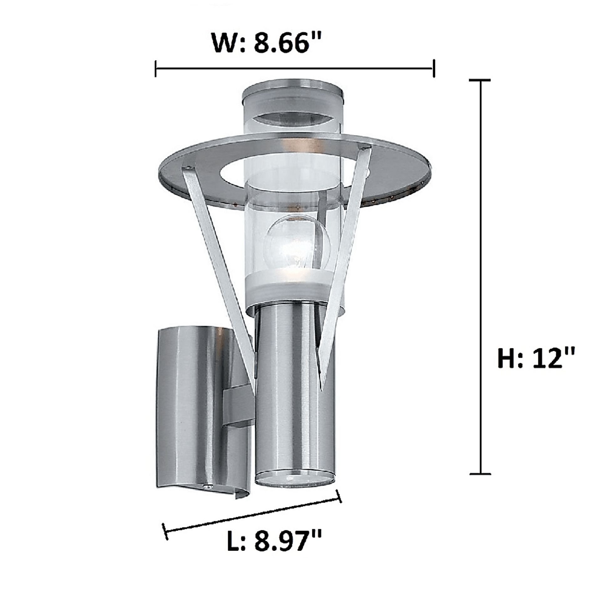 Perrott Bend Silver Outdoor Sconce - Image 3