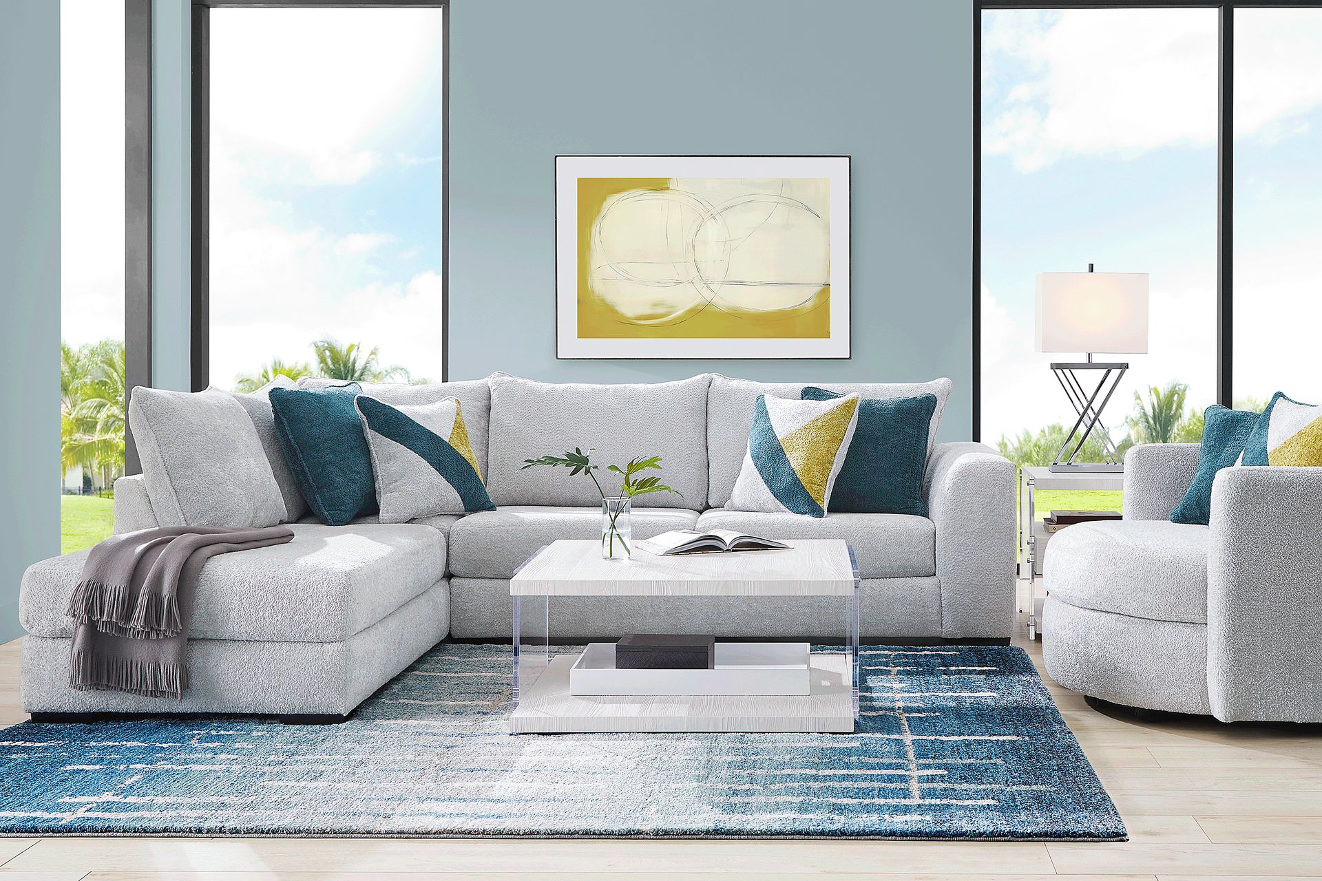 Perry Gray 2 Pc Sectional - Image 2