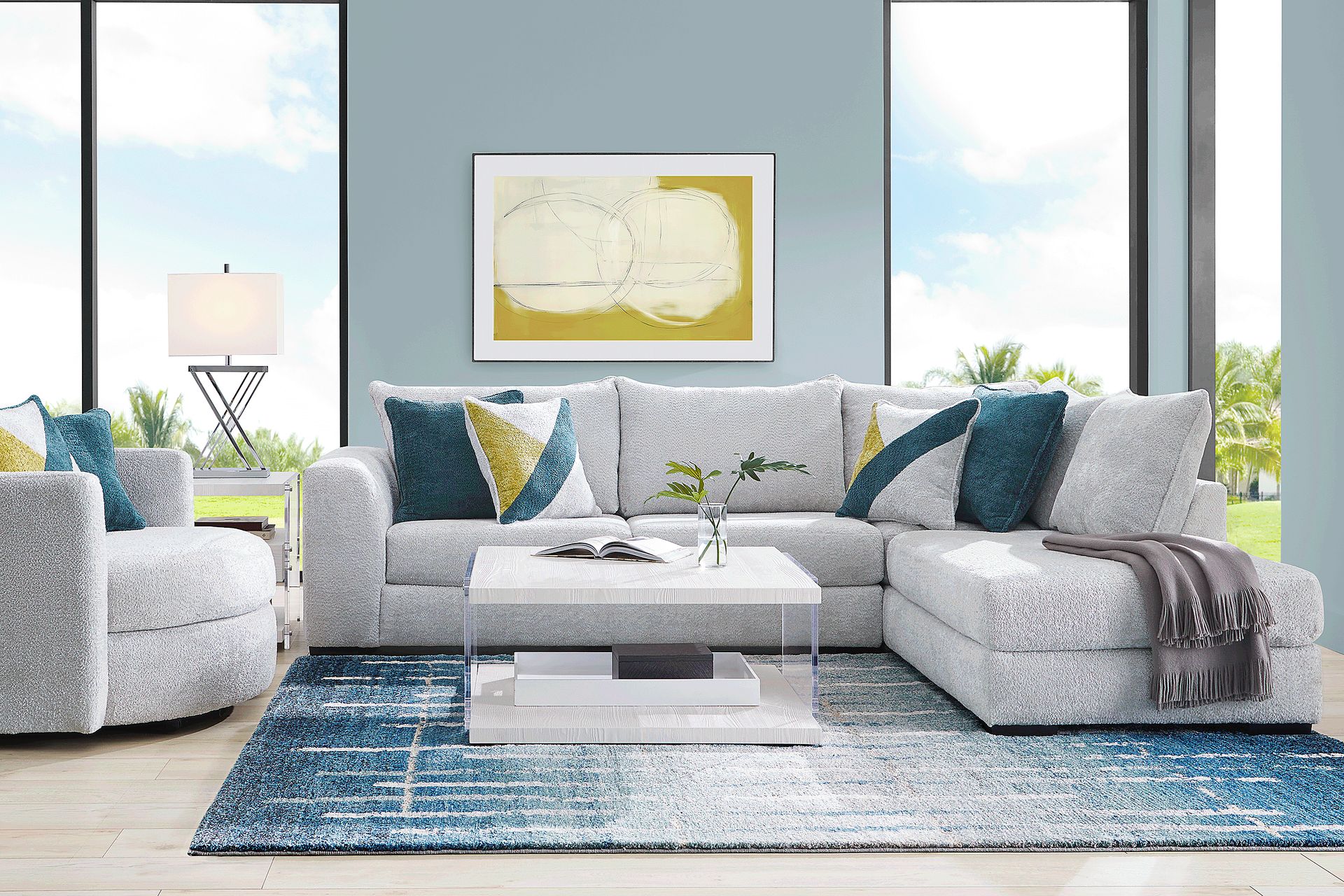 Perry Gray 2 Pc Sectional - Image 2
