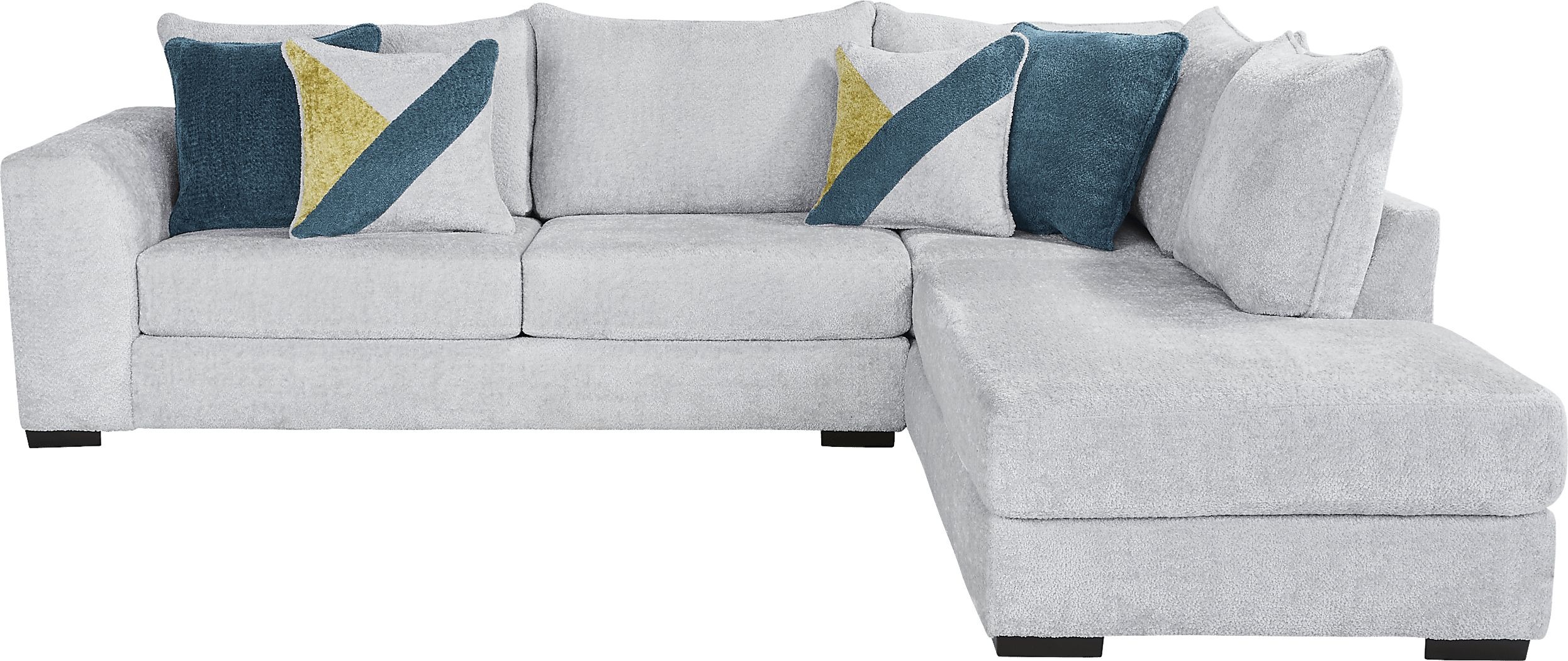 2 pc right arm chaise sectional
