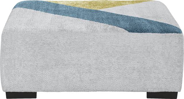 Perry Gray Pattern Cocktail Ottoman - Thumbnail - Image 2