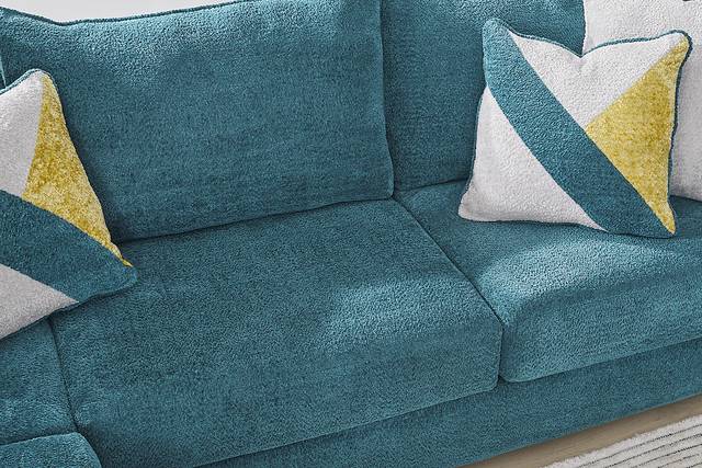 Perry Teal 3 Pc Sectional Living Room - Thumbnail - Image 6