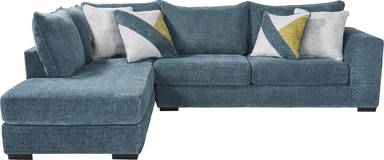 2 pc left arm chaise sectional