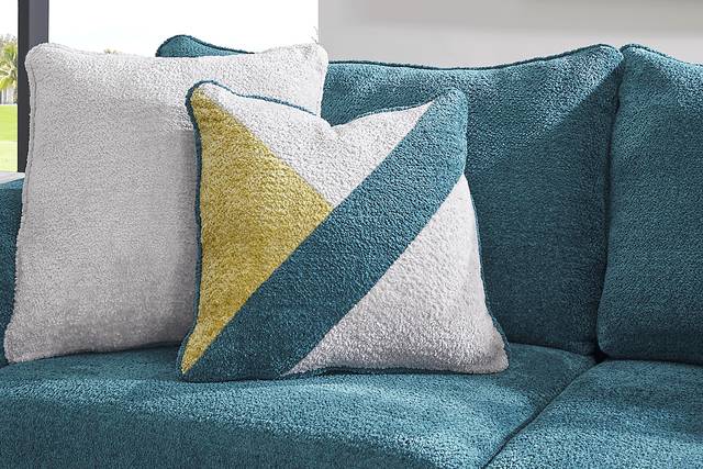 Perry Teal 6 Pc Sectional Living Room - Thumbnail - Image 6