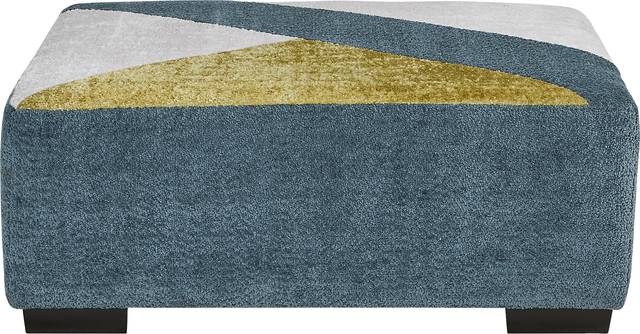 Perry Teal Pattern Cocktail Ottoman - Thumbnail - Image 2