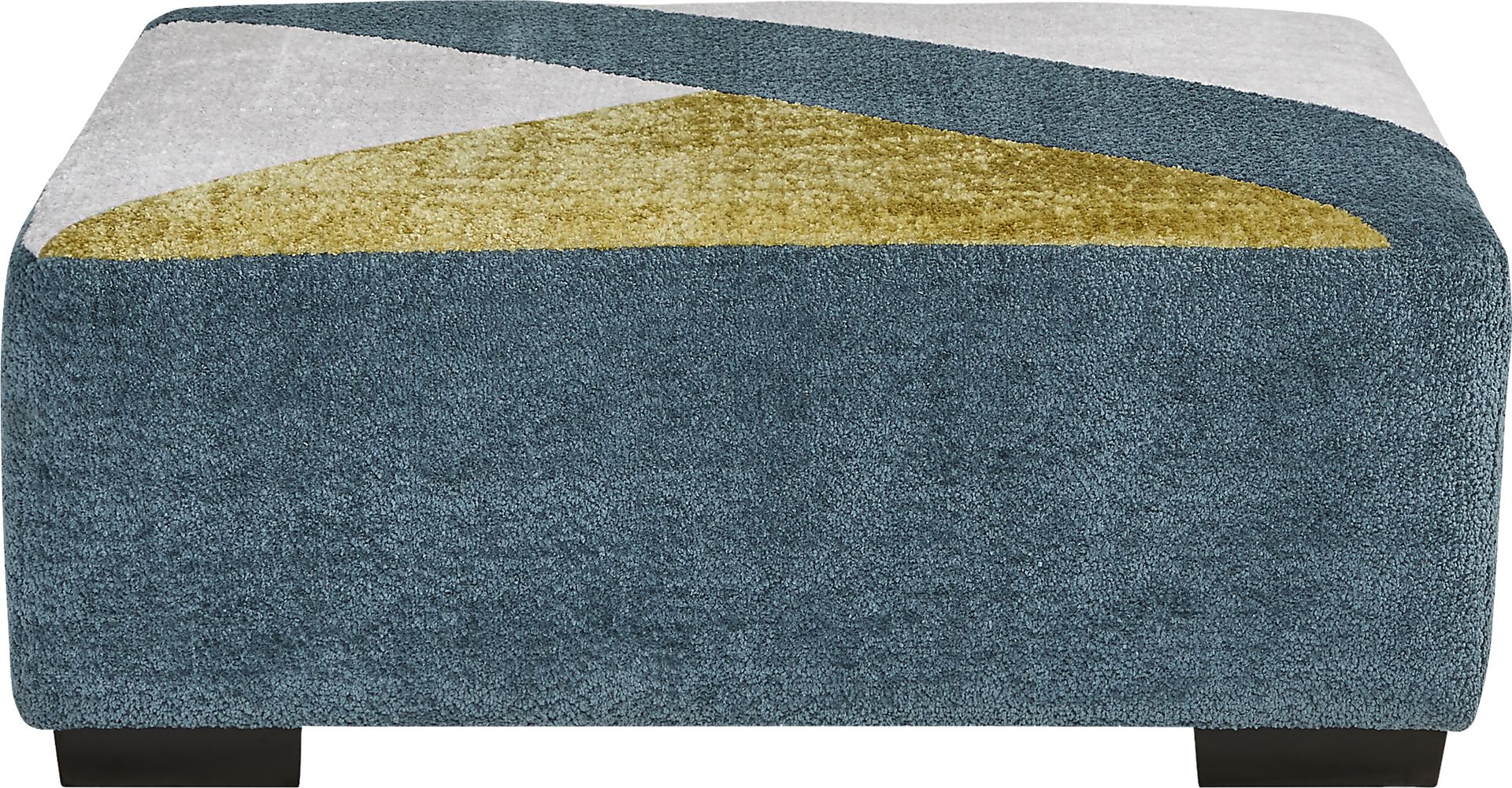 Perry Teal Pattern Cocktail Ottoman - Image 2