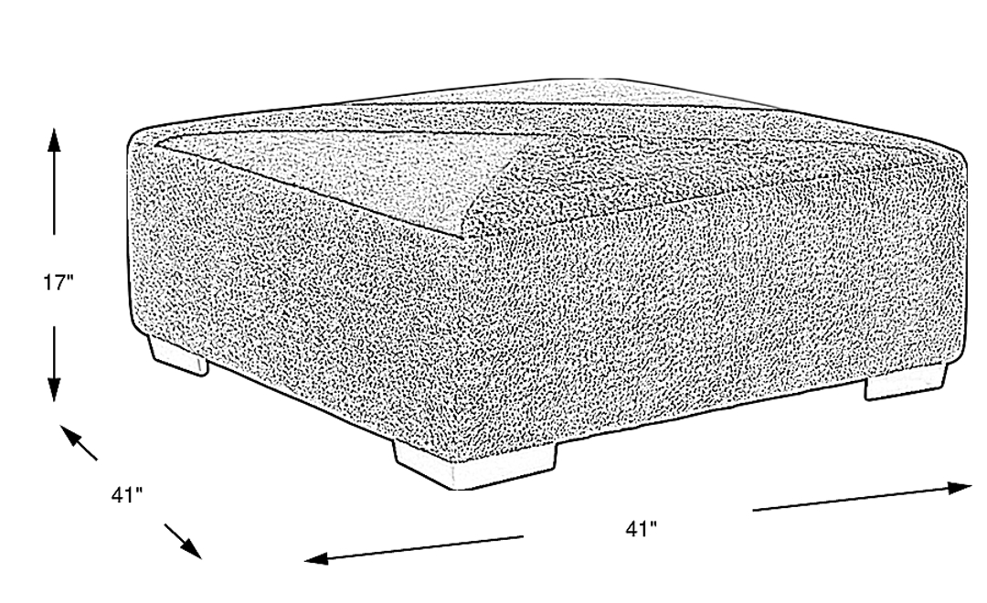 Perry Pattern Cocktail Ottoman