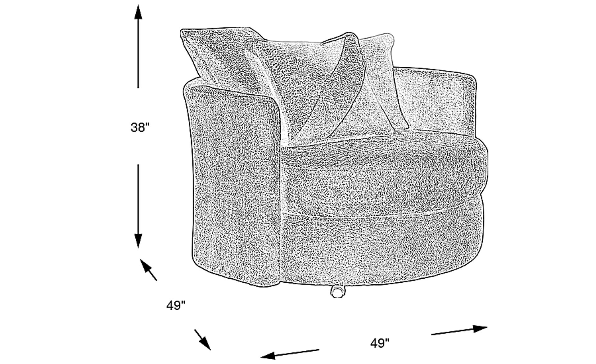 Dimension Image. Please refer to the Dimension Tab on this page for dimension details.