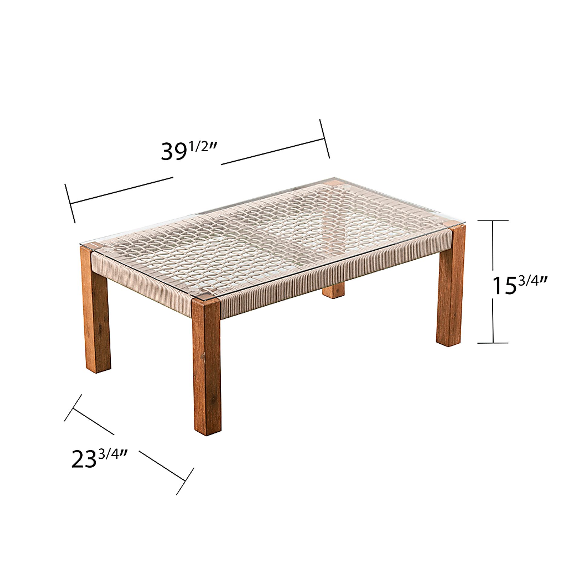 Pershington Outdoor Natural Cocktail Table - Image 7