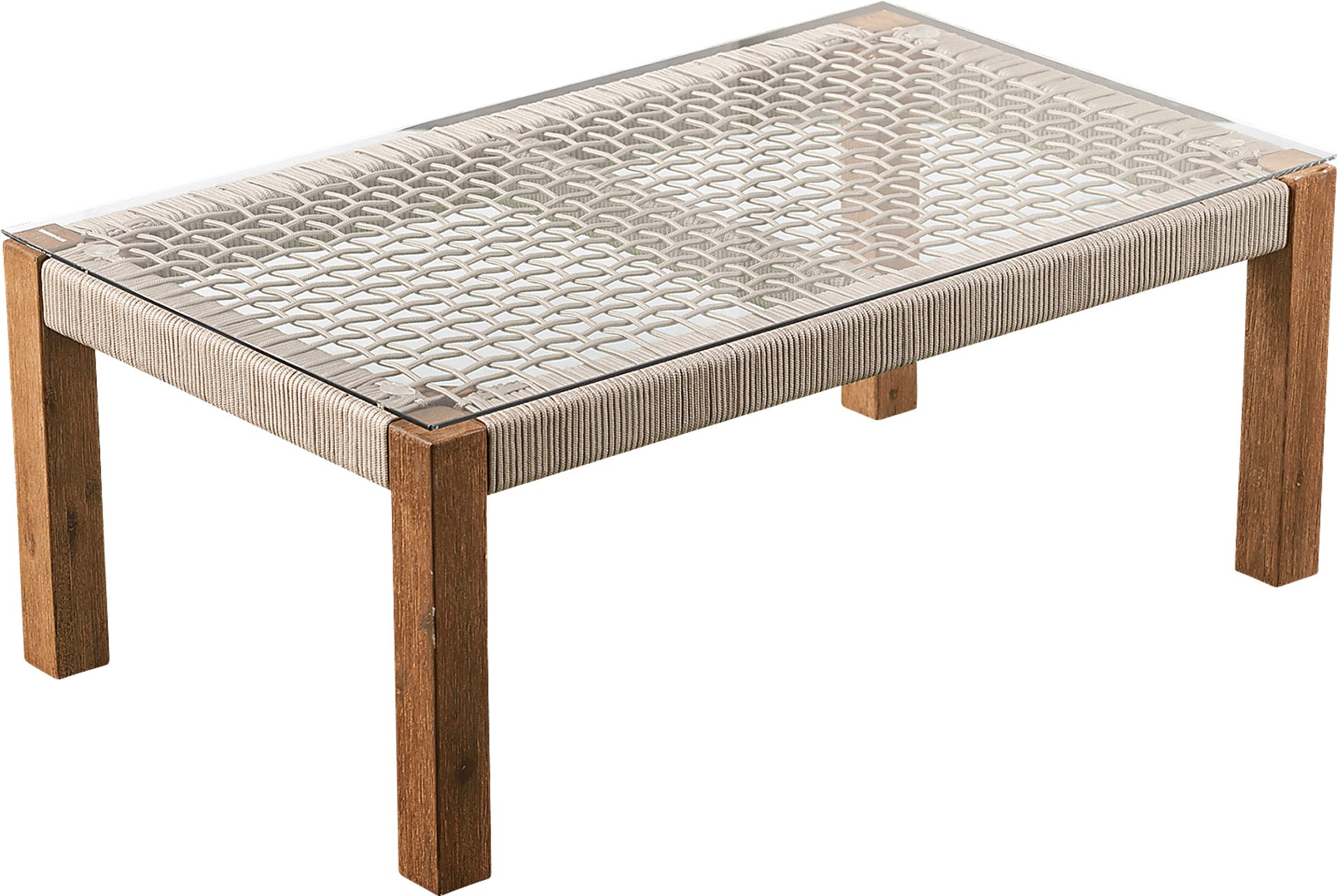 Pershington Outdoor Natural Cocktail Table - Image 1
