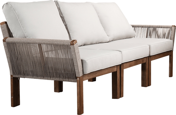 Pershington White Outdoor Sofa